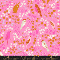 Bird Is The Word Spark Flamingo Yardage by Kimberly Kight of Ruby Star Society | RS3077 12