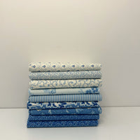 Fat Quarter Bundle Blue | Sally's Stitches by Betsy Chutchian for Moda Fabrics | 9 Fat Quarters | Curated Bundle