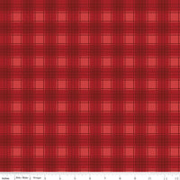Evergreen Wishes Plaid Red Yardage by Traci Reed for Riley Blake Designs | C17815-RED