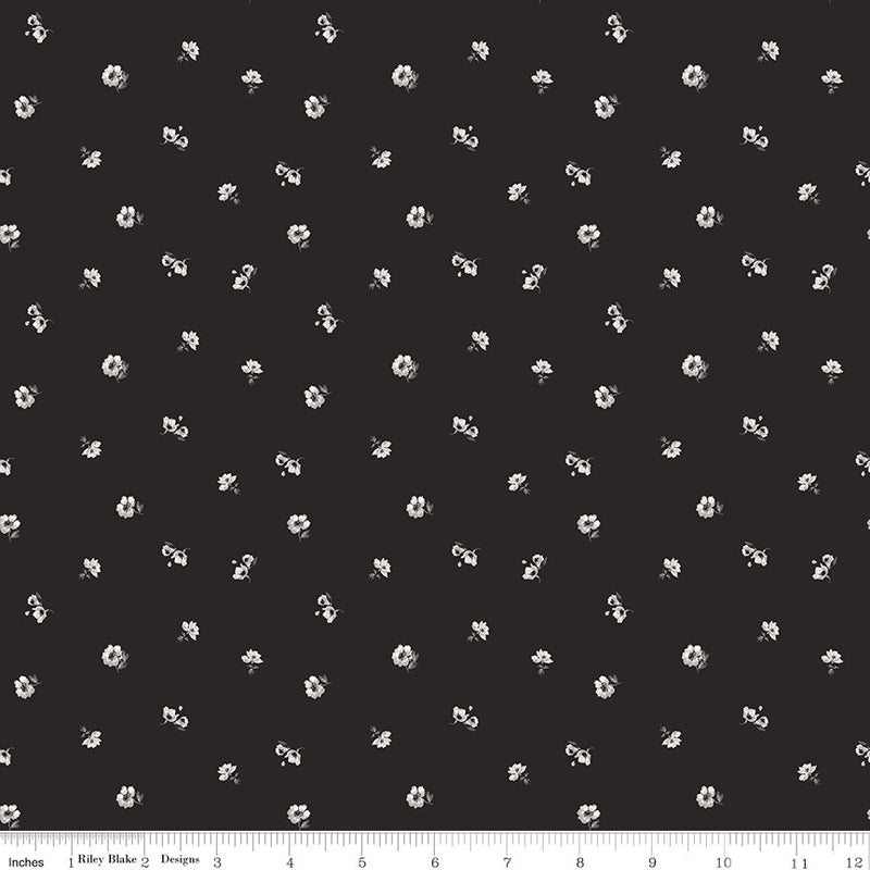 PRESALE Ink & Ivory Ditsy Ink Yardage by the RBD Designers for Riley Blake Designs | C16914-INK