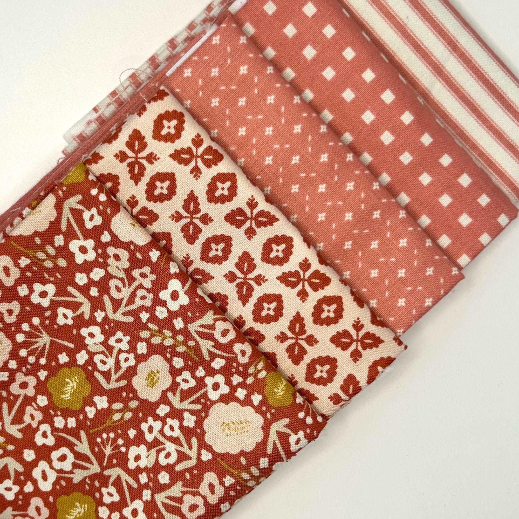 Ivy Reese Custom Fat Quarter Bundle Pink by Deena Rutter for Riley Blake Designs | 5 FQs | Curated Bundle
