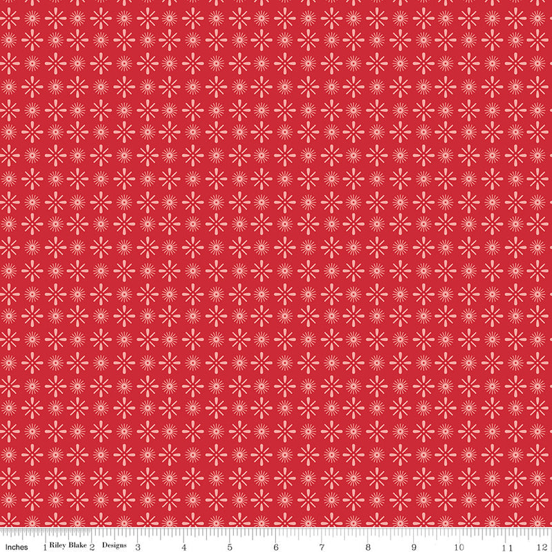 PRESALE Americana Independence Riley Red Yardage by Lori Holt of Bee in My Bonnet for Riley Blake Designs | C16093-RILEYRED