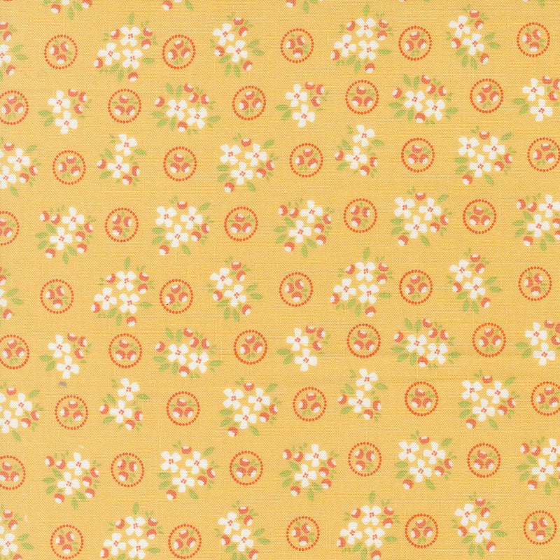 PRESALE Cali & Co Ring Around Posie Goldenrod Yardage by Corey Yoder for Moda Fabrics | 29191 15