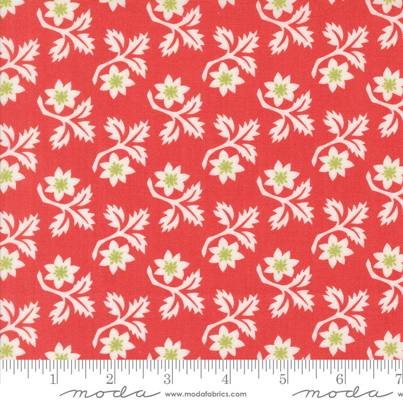 PRESALE Buon Natale Woodcut Christmas Poinsettia Yardage by Fig Tree & Co for Moda Fabrics | 35402 13