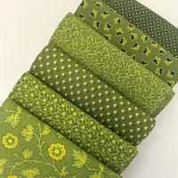 Sally's Stitches Custom Fat Quarter Bundle Green by Betsy Chutchian for Moda Fabrics | 6 FQs | Curated Bundle