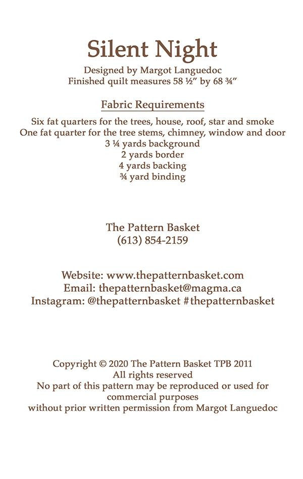 Silent Night Quilt Pattern by The Pattern Basket | TPB 2011 | FQ Friendly