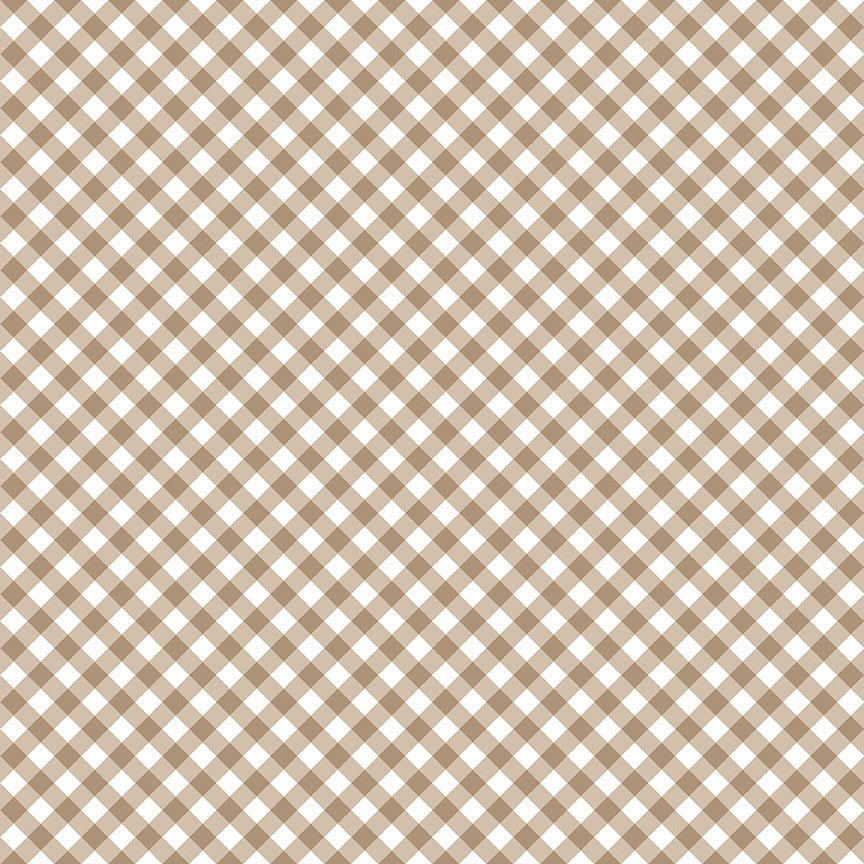 Whimsical Woodland Diagonal Gingham Natural Yardage by Tasha Noel for Riley Blake Designs | C17646-NATURAL
