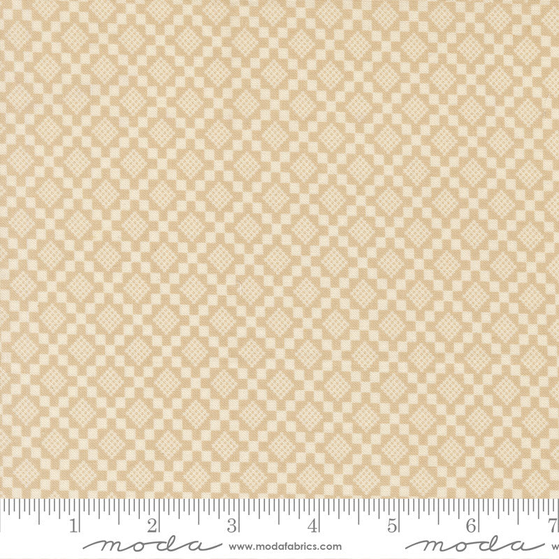 PRESALE True Love Checkmate Oatmeal Yardage by Lella Boutique for Moda Fabrics | 5265 12