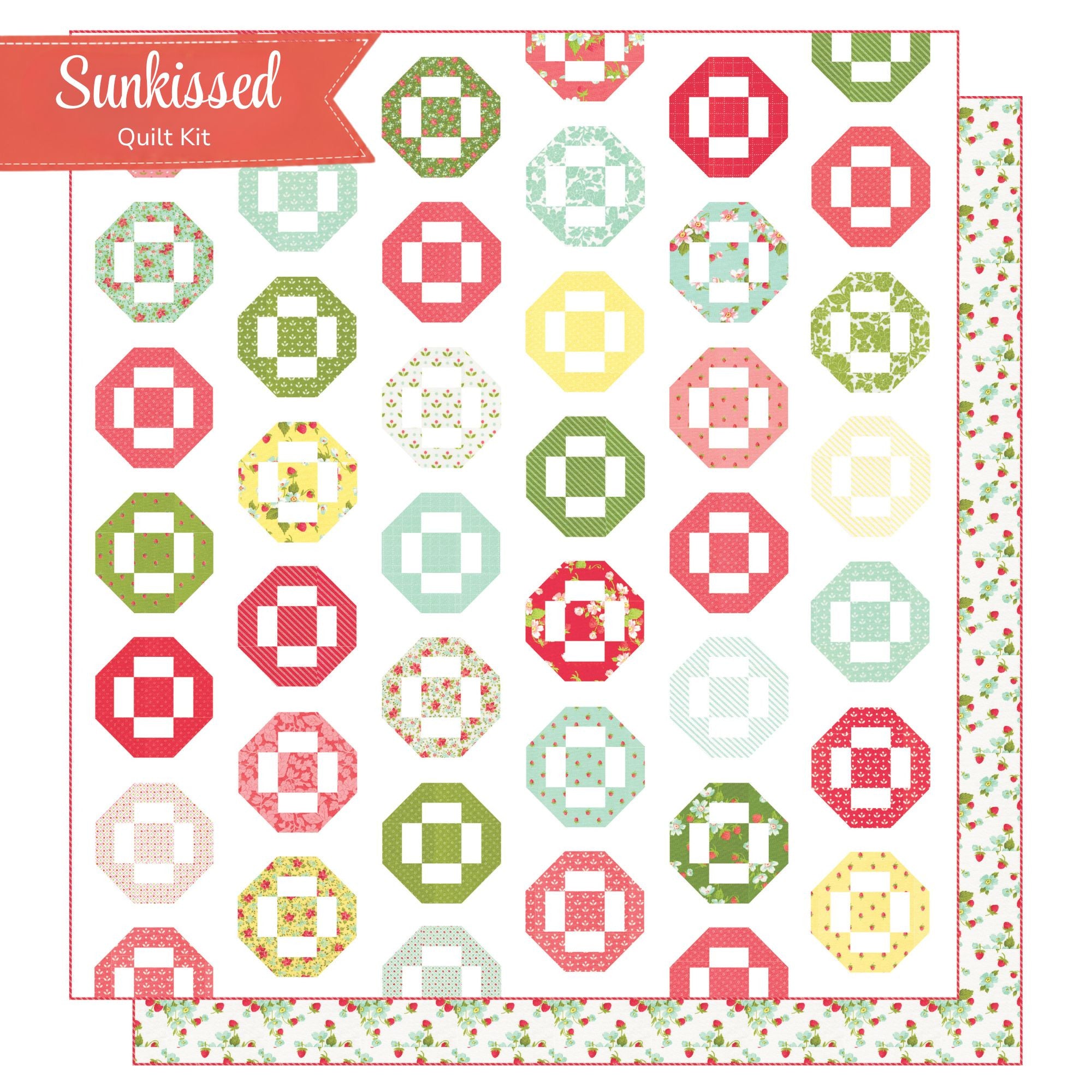PRESALE Sunkissed Quilt Kit With Bloomsberry by Camille Roskelley for Moda Fabrics | Quilt Size 66" x 71"