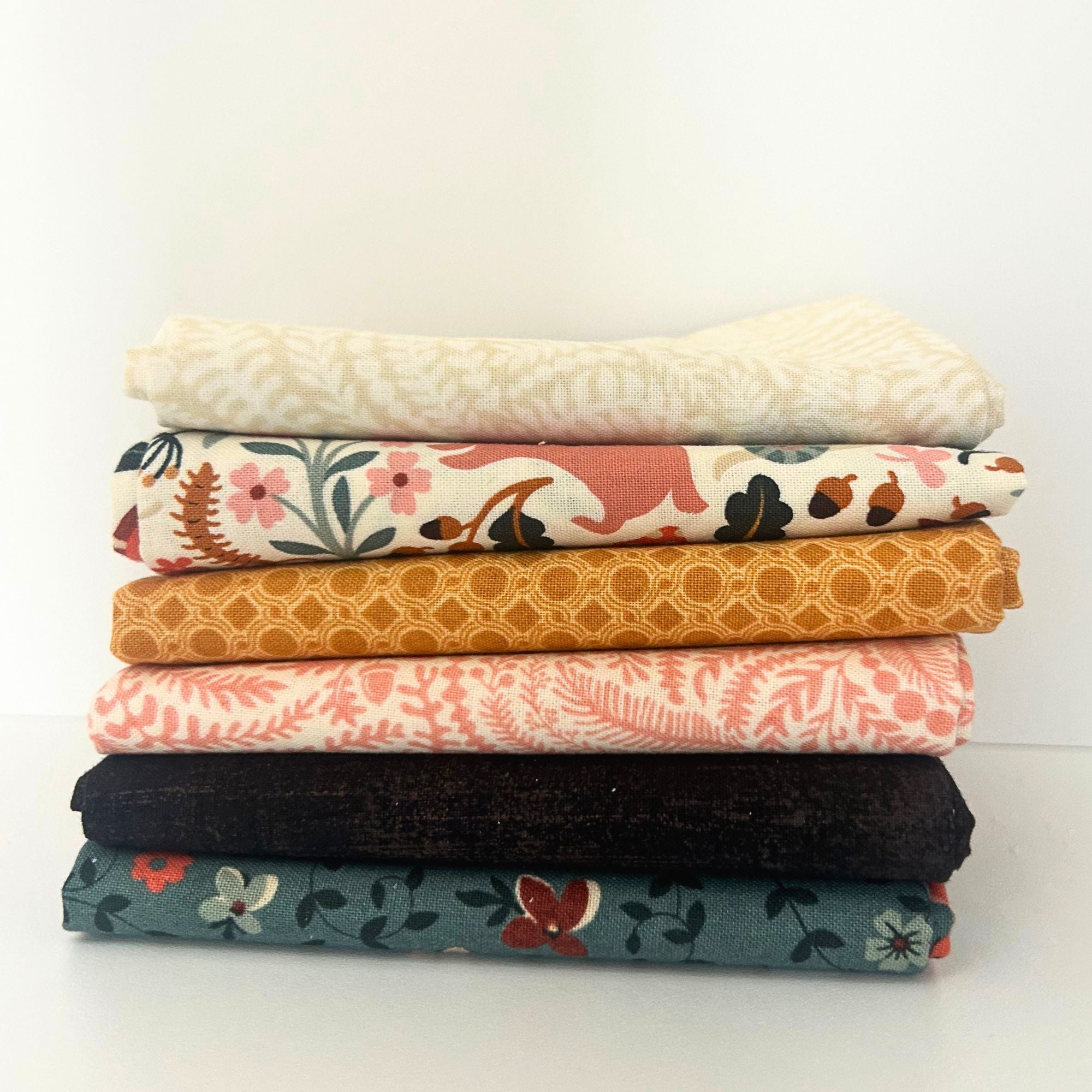 Fat Quarter Bundle | Acorn Hollow by BasicGrey for Moda Fabrics | 6 Fat Quarters | Curated Bundle