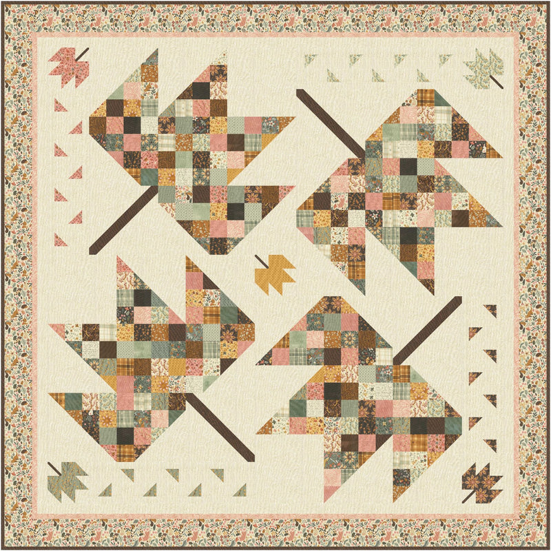 PRESALE Fallen Leaves Custom Quilt Kit With Acorn Hollow by BasicGrey for Moda Fabrics