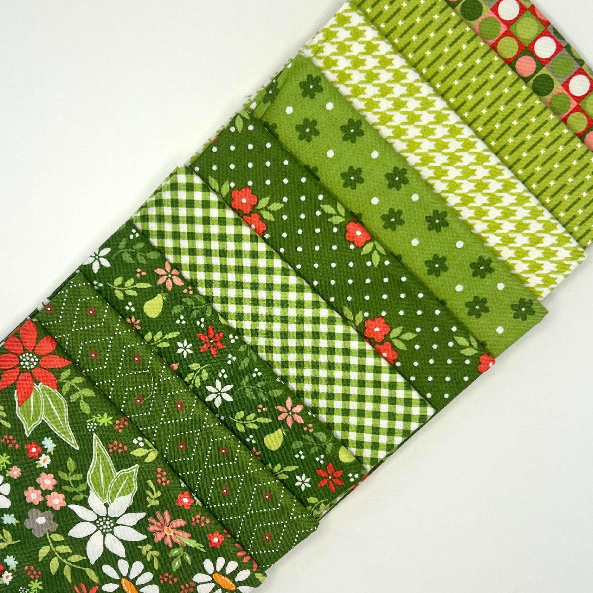 PRESALE Poinsettia and Pear Custom Fat Quarter Bundle by Sherri & Chelsi for Moda Fabrics | 9 FQs | Curated Bundle