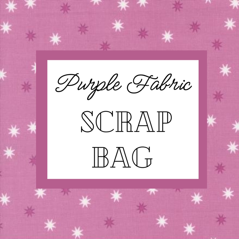 Purple Fabric Scrap Bag - Two Size Options!