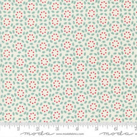 Vintage Cream Aqua Petals Yardage by Sweetwater for Moda Fabrics | 55655 25