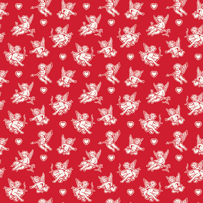 Letters to Cupid Cupids Red Yardage by My Mind's Eye for Riley Blake Designs | C16982-RED