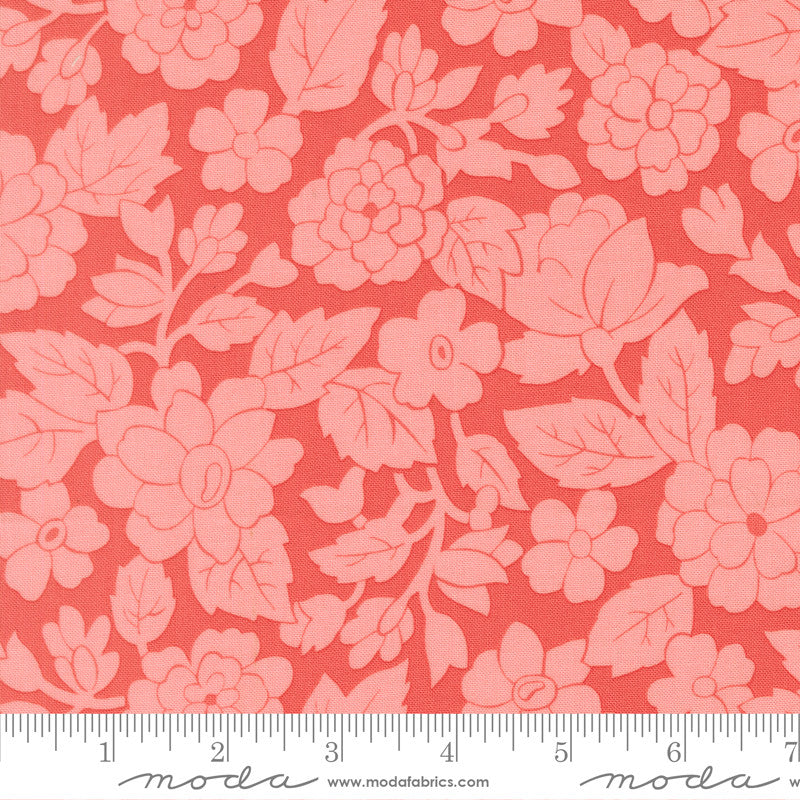 PRESALE Bloomsberry London Damask Nantucket Red Yardage by Camille Roskelley for Moda Fabrics | 55351 17