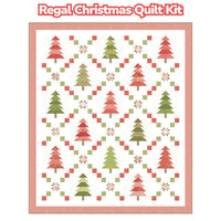 PRESALE Regal Christmas Custom Quilt Kit With Poinsettia and Pear by Sherri & Chelsi for Moda Fabrics | Quilt Size 71 1/2” x 83 1/2”