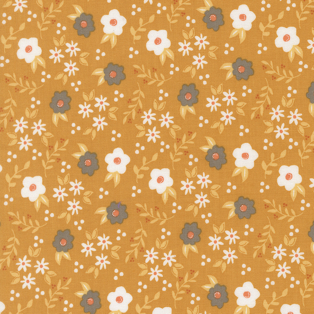 PRESALE Birch and Willow Mums Golden Yardage by Sherri & Chelsi for Moda Fabrics | 37725 12
