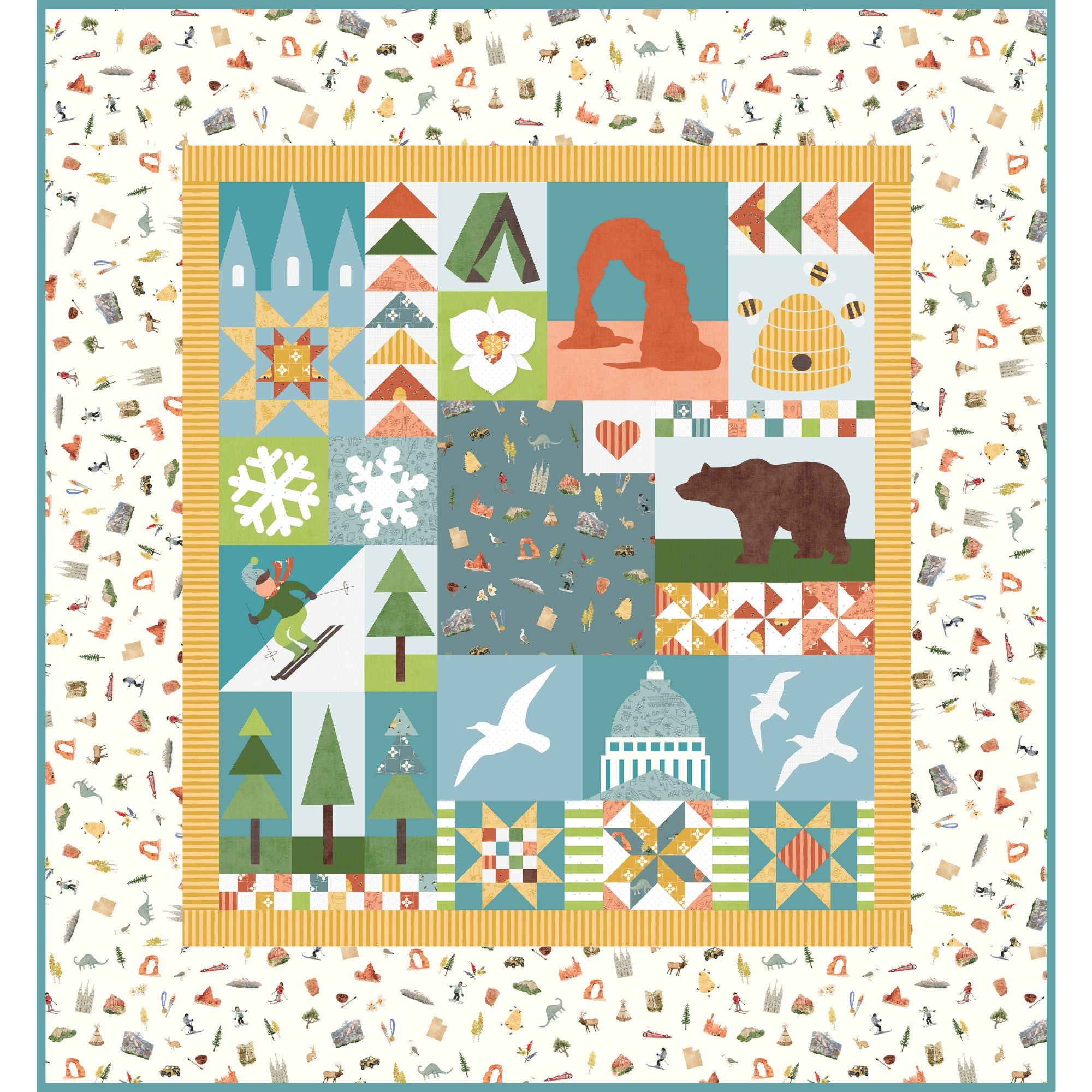 PRESALE Utah Quilt Kit Boxed by Kelsey Carlson for Riley Blake Designs | KT-17020