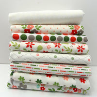 PRESALE Poinsettia and Pear Custom Fat Quarter Bundle Low Volume by Sherri & Chelsi for Moda Fabrics | 8 FQs | Curated Bundle