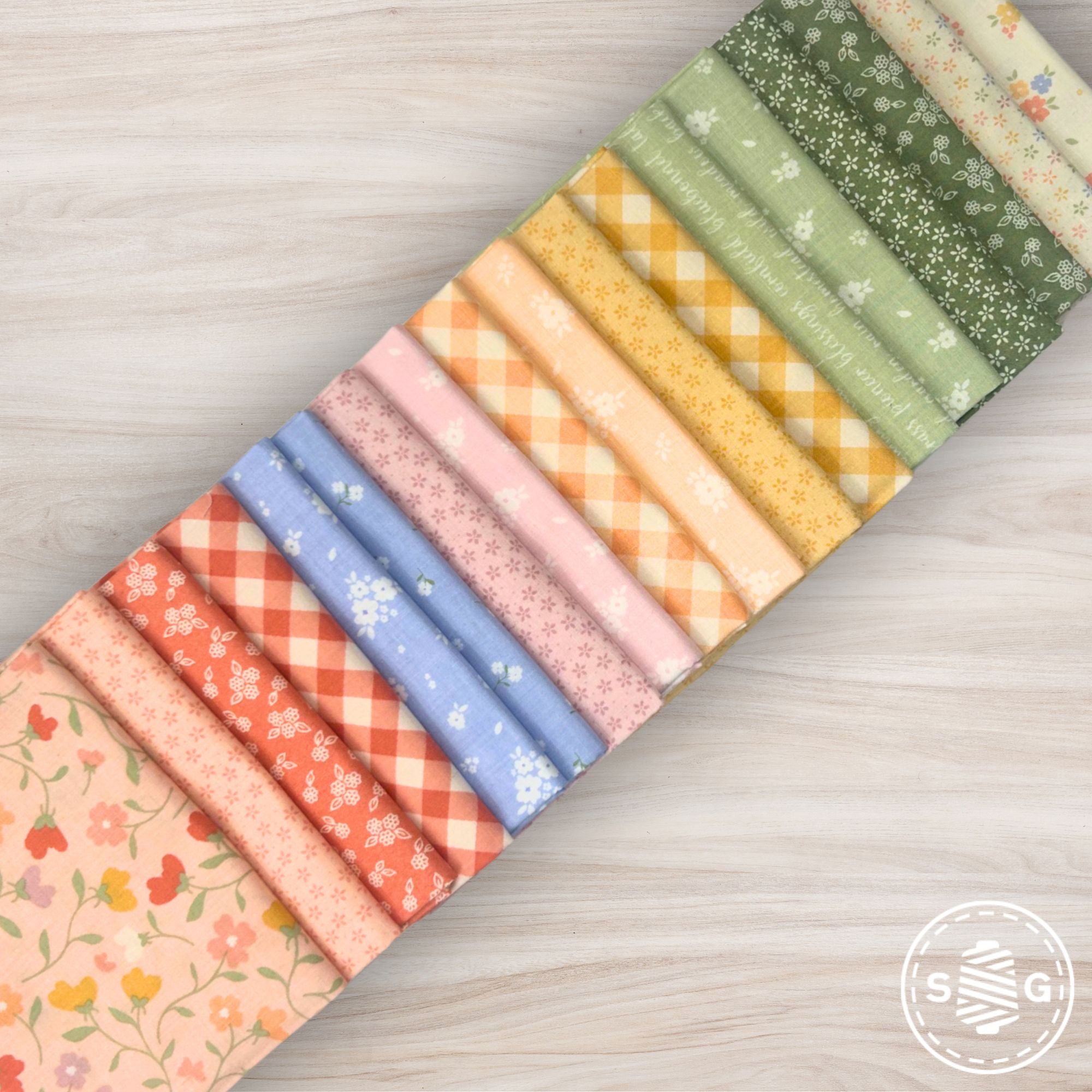 Pastel Prairie Custom Fat Quarter Bundle by My Sew Quilty Life for Moda Fabrics  | Curated Bundle | 18 Fat Quarters