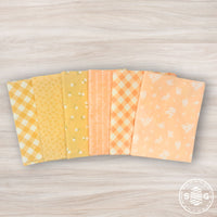 Pastel Prairie Custom Fat Quarter Bundle Sunshine Peach by My Sew Quilty Life for Moda Fabrics  | Curated Bundle | 6 Fat Quarters