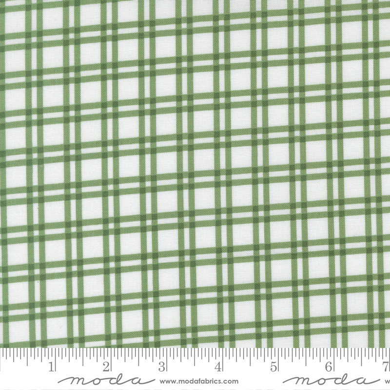 PRESALE Blueprint Plaid White Grass Yardage by Camille Roskelley for Moda Fabrics | 55332 28