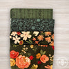 Happy Fall Days Custom Fat Quarter Bundle Green by Kelsey Carlson for Riley Blake Design | 4 Precut Fat Quarters