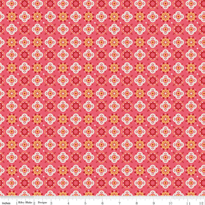 PRESALE Americana Honor Tea Rose Yardage by Lori Holt of Bee in My Bonnet for Riley Blake Designs | C16092-TEAROSE