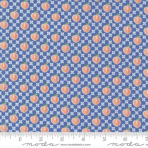 Peachy Keen Cobalt Peaches Yardage by Corey Yoder for Moda Fabrics | 29171 16