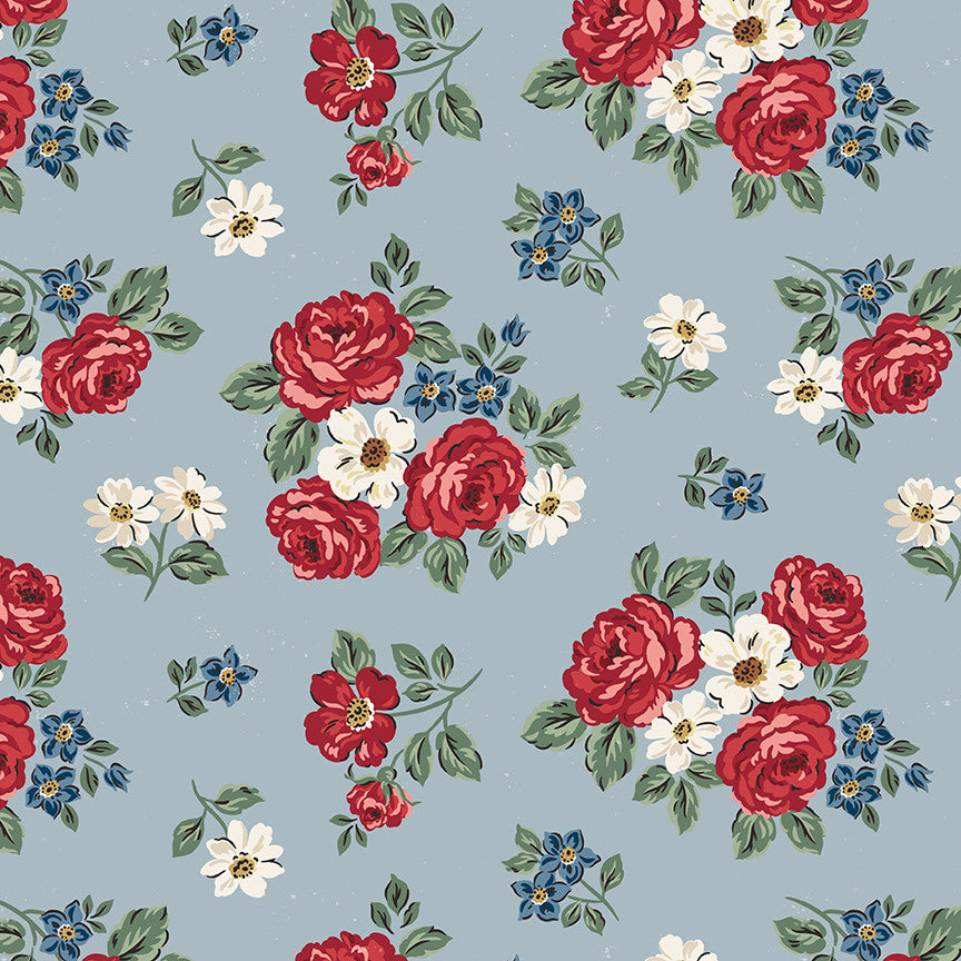 PRESALE Independence Floral Blue Yardage by the RBD Designers for Riley Blake Designs | C17331-BLUE