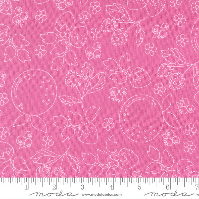 Fruit Salad Fruit Sketch Petal Pink Yardage by Corey Yoder for Moda Fabrics | 29241 26