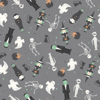 Frank and Friends Main Gray Yardage by My Mind's Eye for Riley Blake Designs | C17470-GRAY
