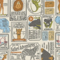 Animal Park Fun Vintage Zoo Dove Yardage by Stacy Iest Hsu for Moda Fabrics | 20965 11