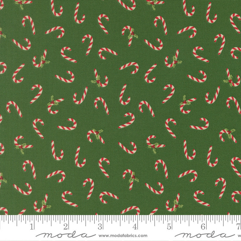 PRESALE Holiday Cheer Candy Cane Evergreen Yardage by Stacy Iest Hsu for Moda Fabrics | 20975 14