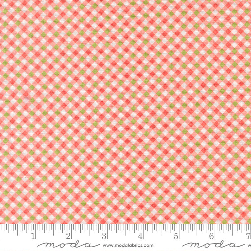 PRESALE Poinsettia and Pear Gingham Carnation Yardage by Sherri & Chelsi for Moda Fabrics | 37717 25