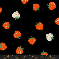PRESALE Strawberry Black Strawberry Toss Yardage by Kimberly Kight for Ruby Star Society | RS3085 22