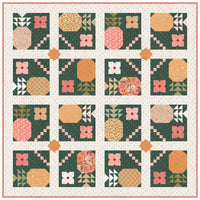 PRESALE Piña Colada Quilt Kit With Garden Glam by Lella Boutique for Moda Fabrics | Quilt Size 63 1/2” x 63 1/2” (Teal Version)