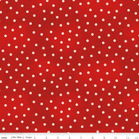 PRESALE She Who Sews–The Maker Baby Button Dot Red Yardage by J. Wecker Frisch for Riley Blake Designs | C18533-RED