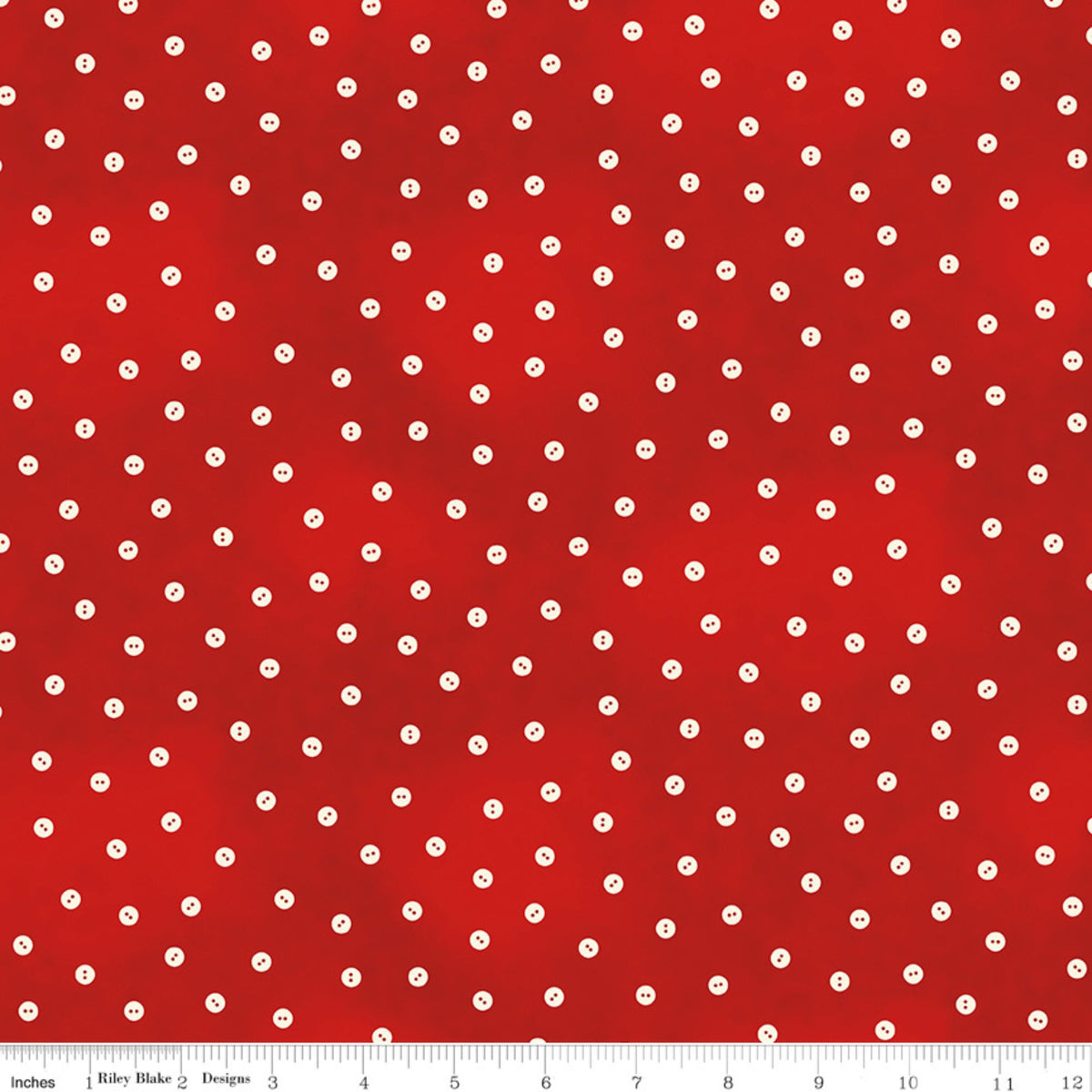 PRESALE She Who Sews–The Maker Baby Button Dot Red Yardage by J. Wecker Frisch for Riley Blake Designs | C18533-RED