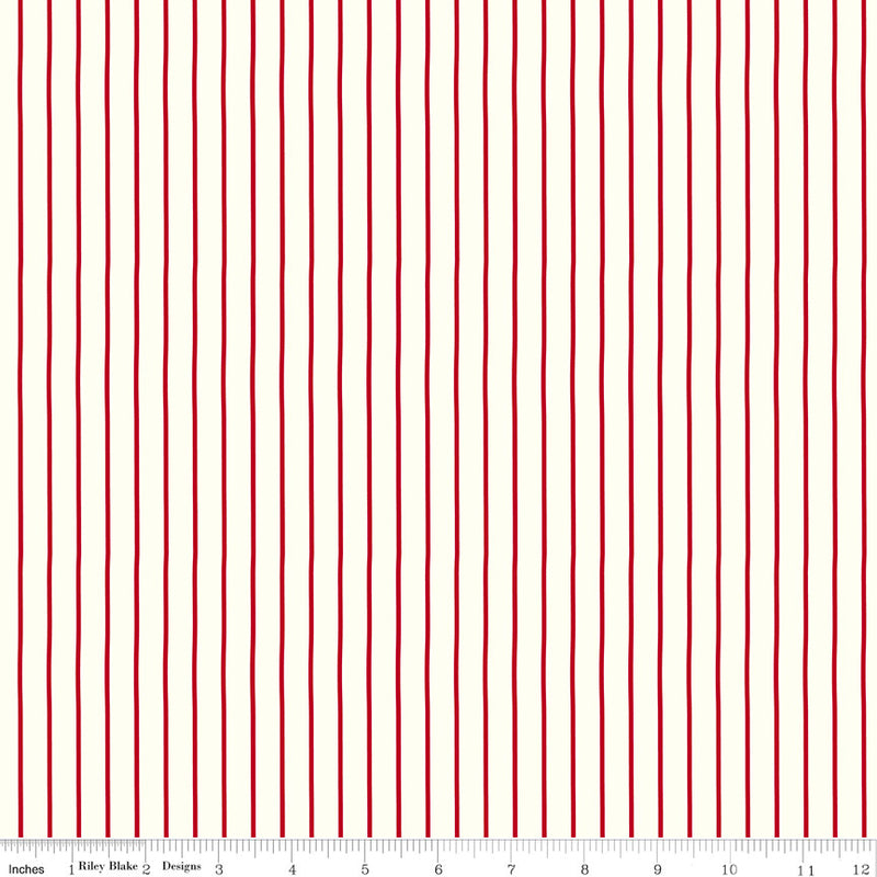 PRESALE Radiant Ruby Stripe Cloud Yardage by Dani Mogstad for Riley Blake Designs | C17264-CLOUD