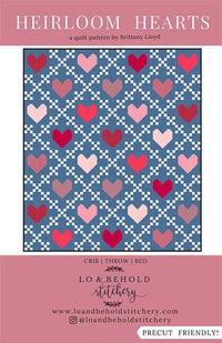 Heirloom Hearts Quilt Pattern by Lo & Behold Stitchery | LBS 122