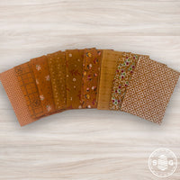 Gentler Times Custom Fat Quarter Bundle Orange by Lori Holt of Bee in My Bonnet | 9 FQs