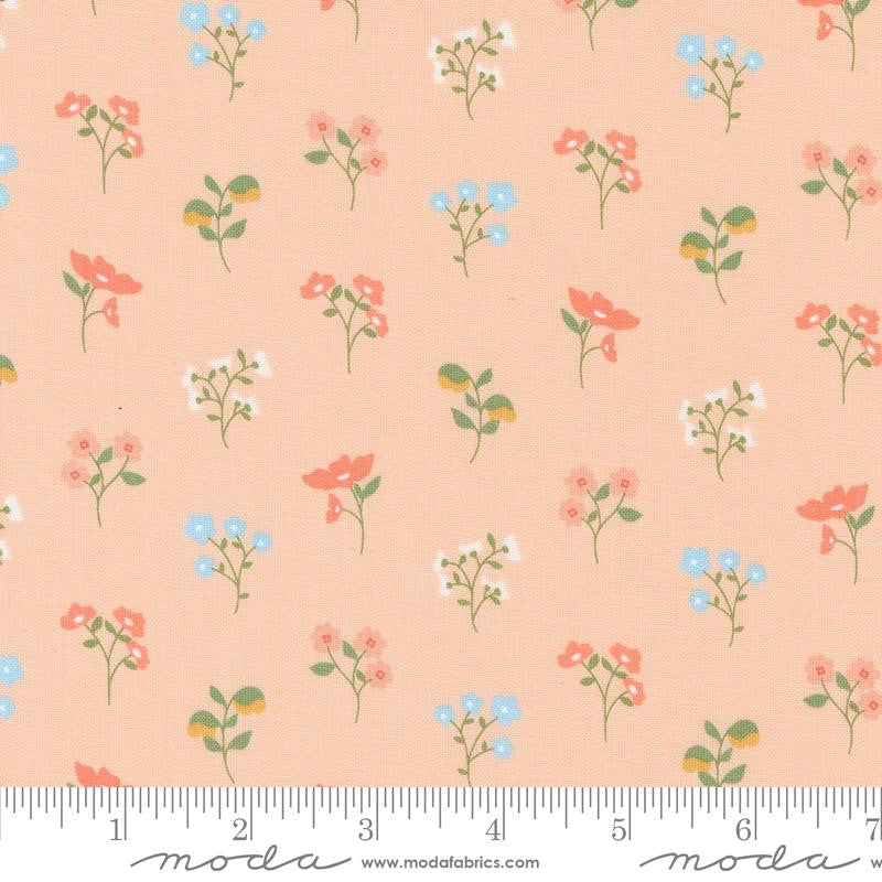 Dainty Meadow Wildflowers Peachy Yardage by Heather Briggs of My Sew Quilty Life for Moda Fabrics | 31741 17