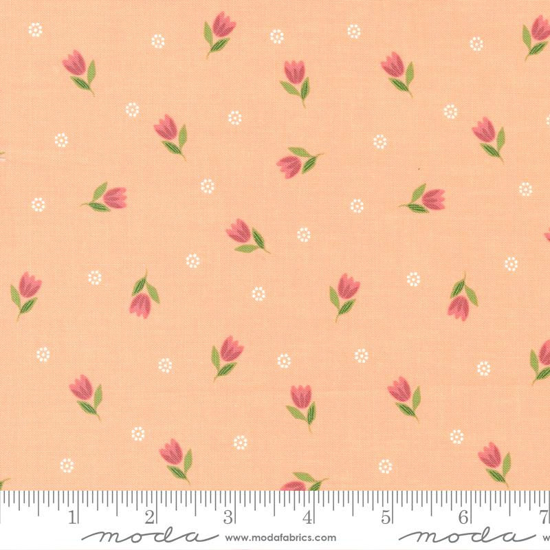 Sale! Bountiful Blooms Peach Tulip Yardage by Sherri & Chelsi for Moda Fabrics |37662 13