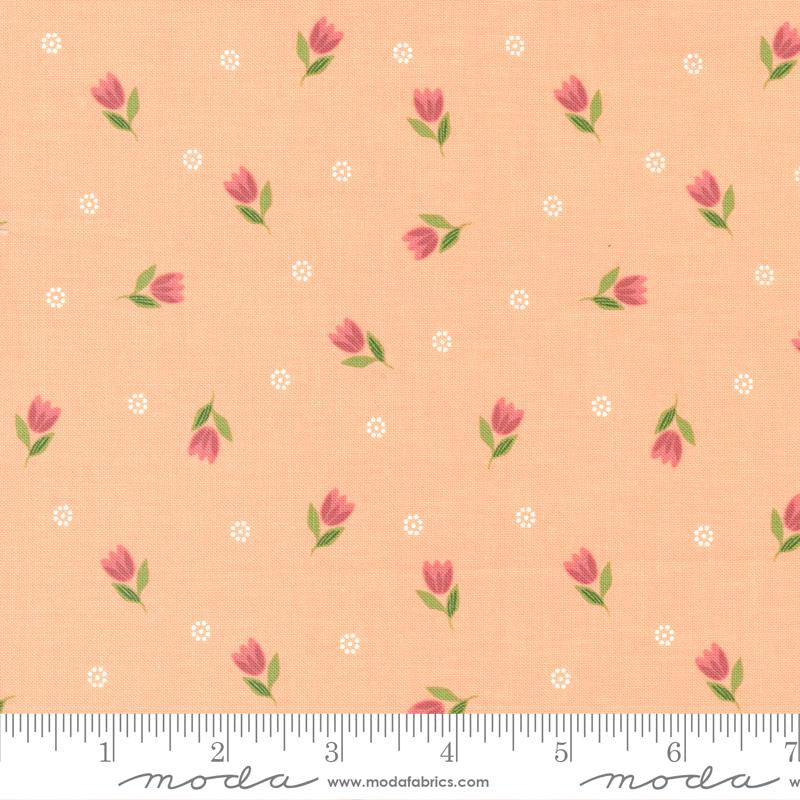 Bountiful Blooms Peach Tulip Yardage by Sherri & Chelsi for Moda Fabrics |37662 13