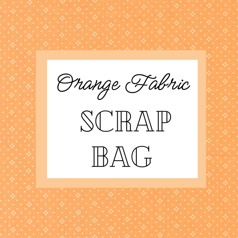 Orange Cotton Fabric Scrap Bags - Two Size Options!