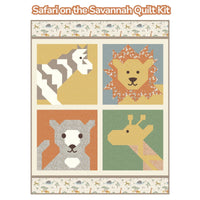 PRESALE Safari on the Savannah Quilt Kit With Leo & Savannah by Deena Rutter for Riley Blake Designs | KT-17540