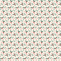 PRESALE Evergreen Wishes Holly Berries Cream Yardage by Traci Reed for Riley Blake Designs | C17814-CREAM