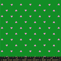 PRESALE Trinketry Hearts Deep Verdant Neon Yardage by Melody Miller for Ruby Star Society | RS0091 34